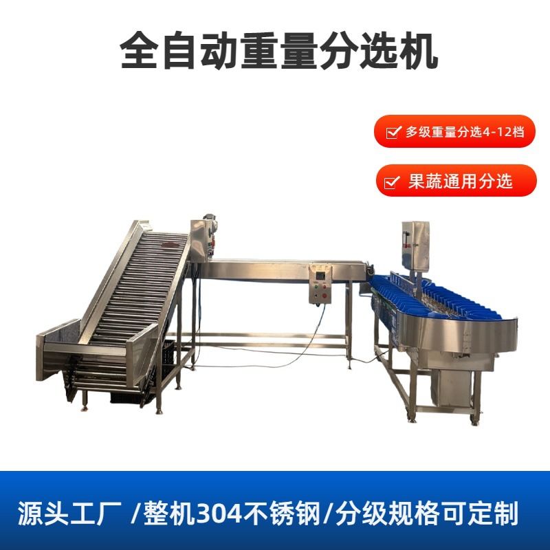 自动称重水果重量分选机莲雾牛油果芒果百香果多规格筛选分类