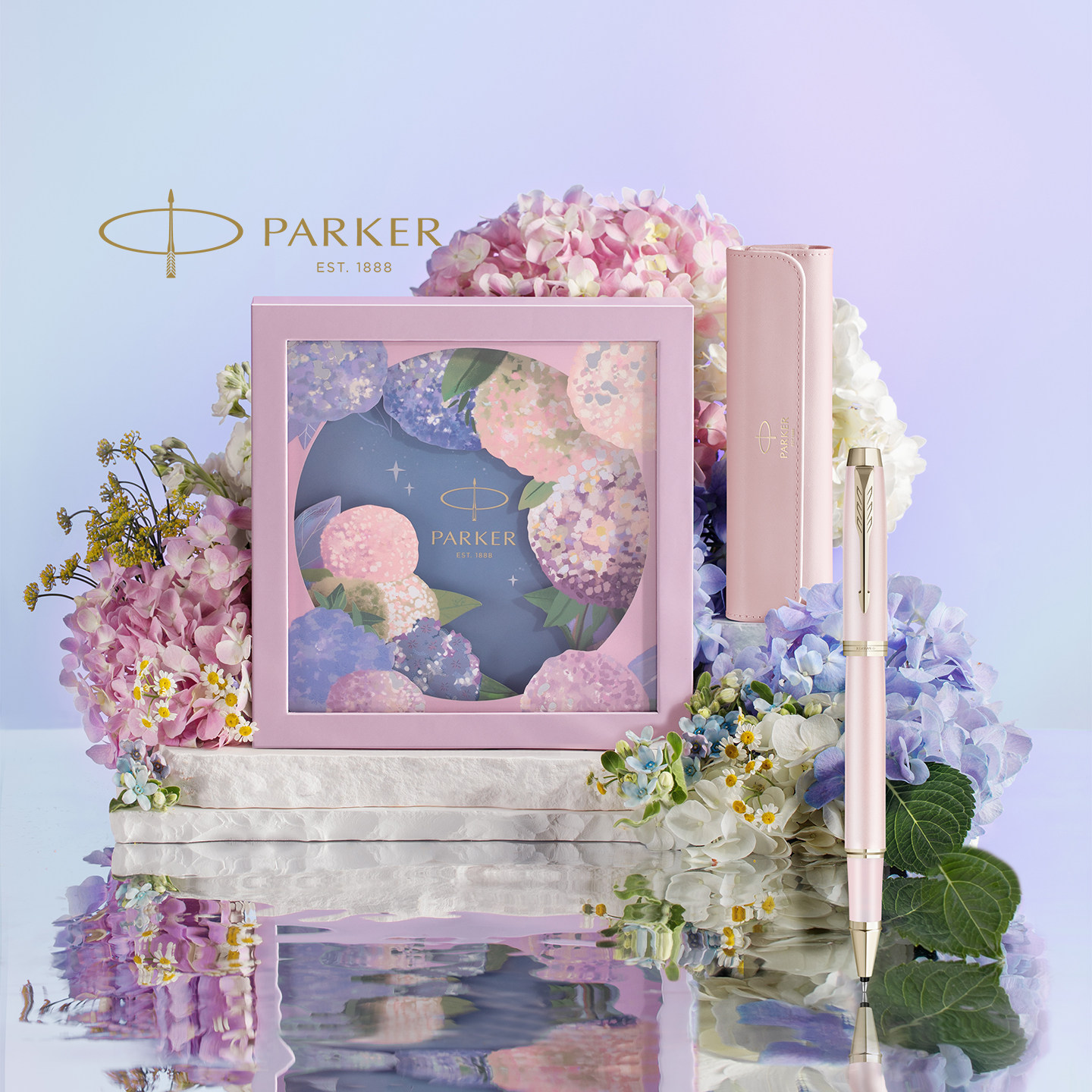 【送女生礼物】PARKER/派克IM花艺系列宝珠笔绣球花礼盒精致高颜值签字笔礼盒女士创意颜值伴手礼
