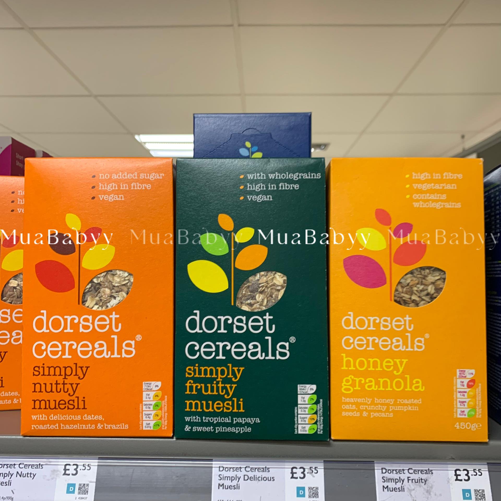 现货 英国Dorset Cereals多赛特谷物高纤维无糖干果麦片630g