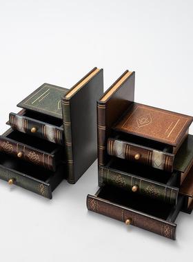 复古创意笔筒钥匙收纳摆件办公桌家用小物件玄关书房装饰桌面摆设