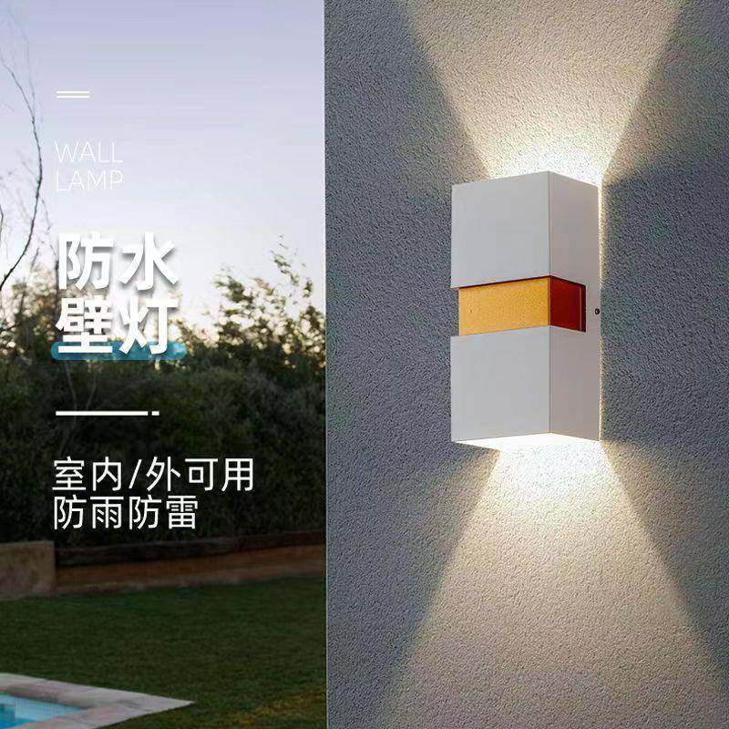 壁灯户外防水led外墙灯室外大门口洗墙灯双头上下照射灯背景墙灯,家装灯饰光源,户外壁灯,淘宝优惠券,粉丝福利购,淘宝优惠卷