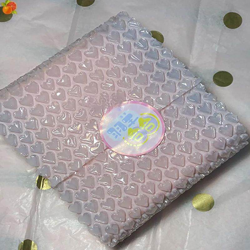 气泡快递袋彩色爱心气泡膜加厚防震垫打包膜粉色心形泡沫纸卷装,包装,气泡膜,淘宝优惠券,粉丝福利购,淘宝优惠卷