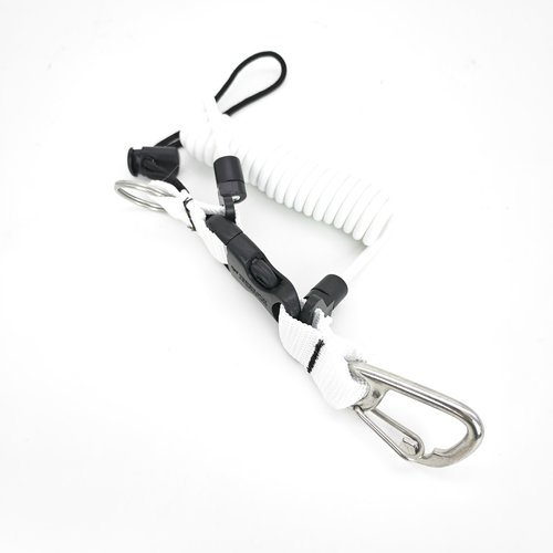 WATERPRO防腐蚀潜水快卸扣不锈钢钢丝弹簧绳防丢绳不易变形挂相机