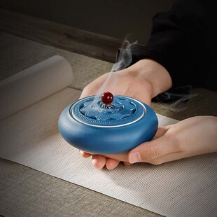 陶瓷香炉打香篆线香盘香塔香炉熏香炉香道焚香炉莲心炉