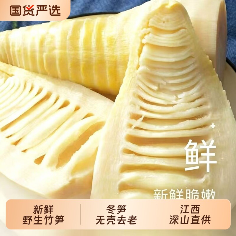 江西现挖黄泥冬笋尖袋装新鲜天然春笋野生竹笋罐头农家现挖嫩笋子