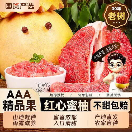 3A精品福建平和红心柚子新鲜水果琯溪蜜柚应季红柚礼盒送礼直发