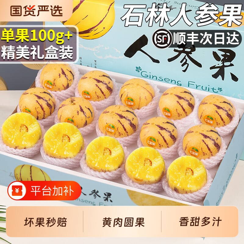 正宗云南人参果石林新鲜水果现摘人生娃娃树熟黄肉圆果精美礼盒装