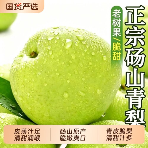 砀山梨青皮梨新鲜水果皇冠梨梨子香梨雪梨现季一级脆甜整箱包邮