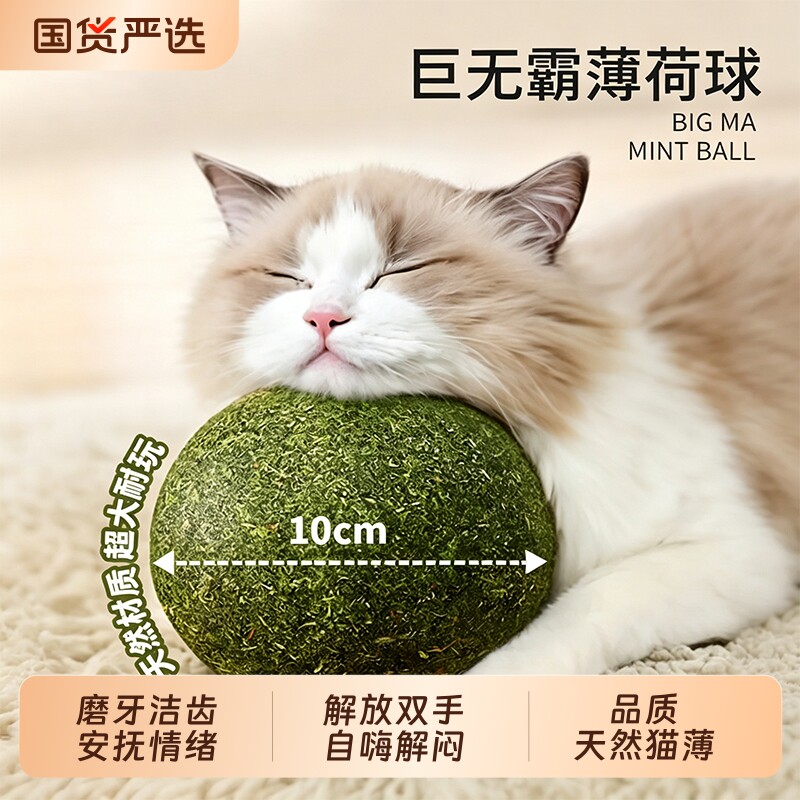 猫薄荷球超大猫玩具自嗨解闷神器磨牙猫草球逗猫棒猫咪用品木天蓼