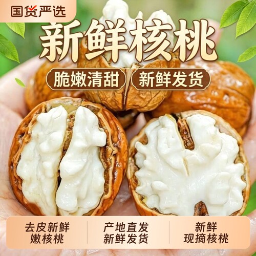 攀枝花新鲜湿核桃嫩桃去青皮高山老树核桃薄皮孕妇嫩生核桃新货