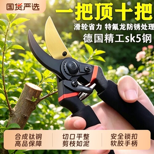 德国精工园艺剪修剪树枝剪刀专用园林果树嫁接剪剪枝剪花卉高硬度