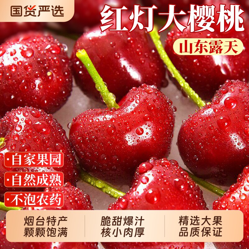 山东烟台  大樱桃新鲜水果国产车厘子红灯当季时令水果现货樱桃