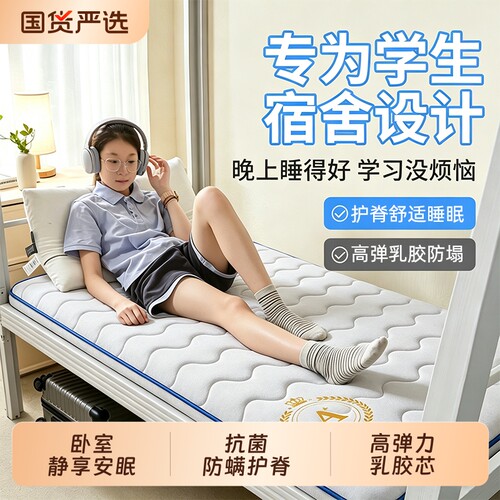 乳胶床垫软垫家用卧室床褥垫租房专用1米5海绵垫学生宿舍单人垫子