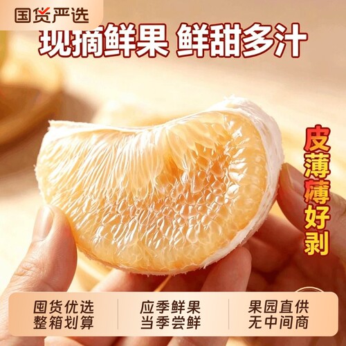 福建平和白心蜜柚子应季新鲜水果