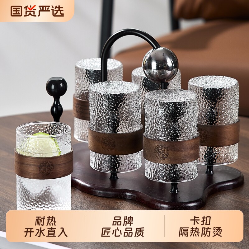 青苹果新款玻璃杯高硼硅泡茶杯咖啡杯家用喝水杯酒杯绿茶杯耐高温