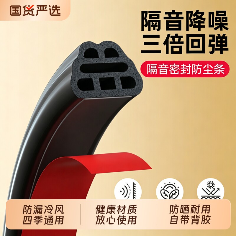 防盗门密封条门缝隙防风隔音胶条图片