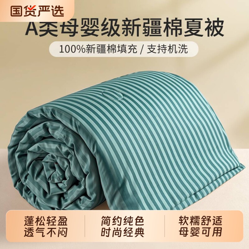 新疆棉填充2026新款夏凉被宿舍免被罩被子家用双人被芯软被高级感