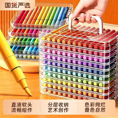 儿童小学生软头丙烯马克笔可水洗