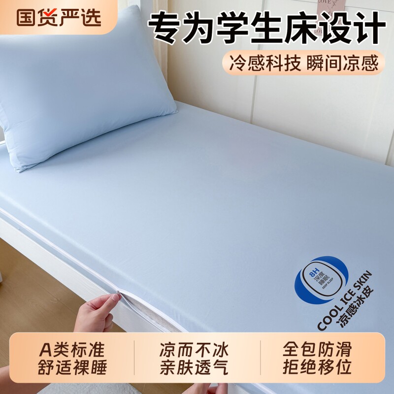 学生宿舍专用小冰皮床垫套90x190图片