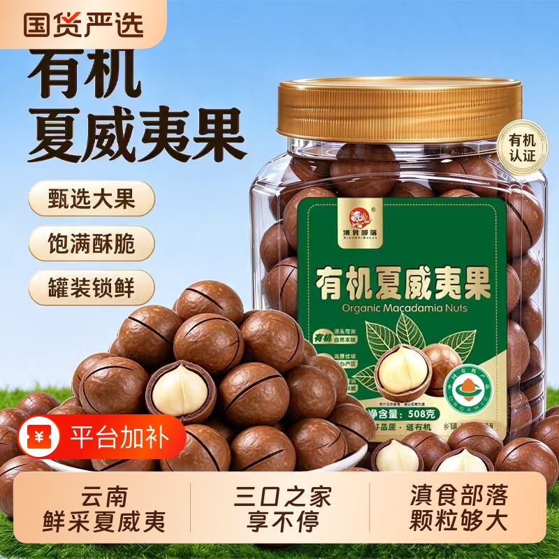 有机认证夏威夷果原味干果特大颗粒坚果散装称重零食整箱工厂批发