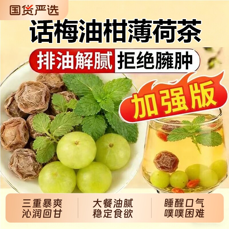 话梅油柑薄荷茶解腻生津200g独立小茶包冷泡养生茶果茶柠檬茶冲泡