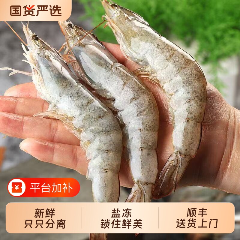 进口厄瓜多尔盐冻大虾鲜活速冻基围虾海虾整箱白虾南美对新鲜海鲜
