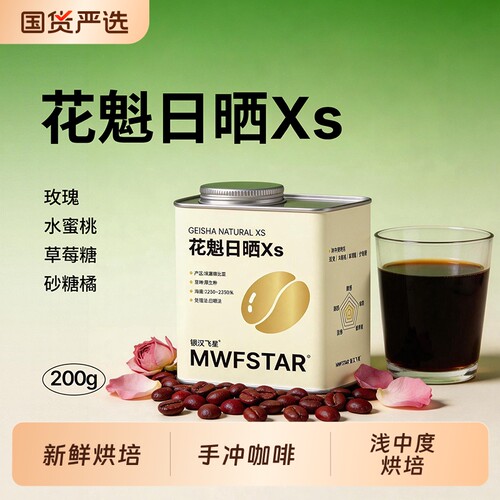 银汉飞星埃塞俄比亚SOE日晒花魁XS浅中烘焙单品手冲咖啡豆200g