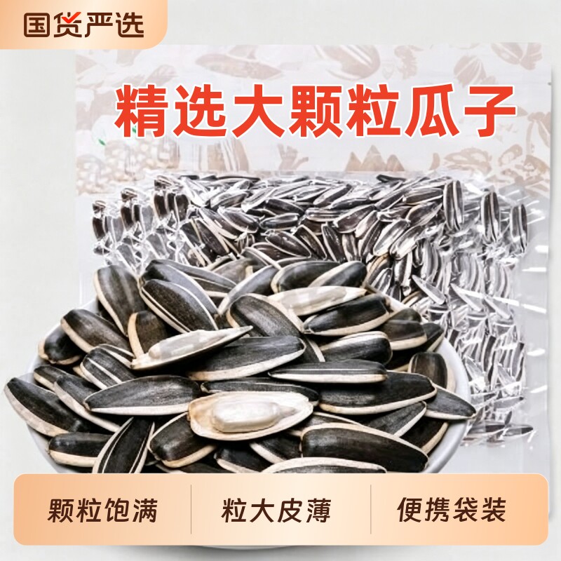 内蒙古原味炒熟葵花籽大颗粒瓜子5斤批发零食葵花子散装新货2026