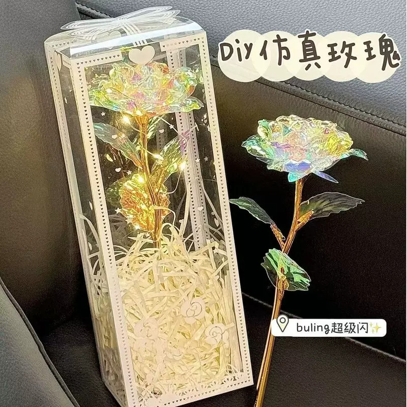 【炫彩玫瑰花】仿生花