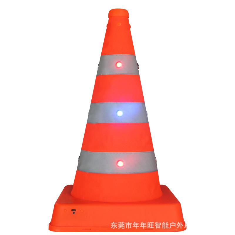 41公分发光伸缩路锥骑警款发光路锥交通伸缩路锥反光路锥爆闪路锥