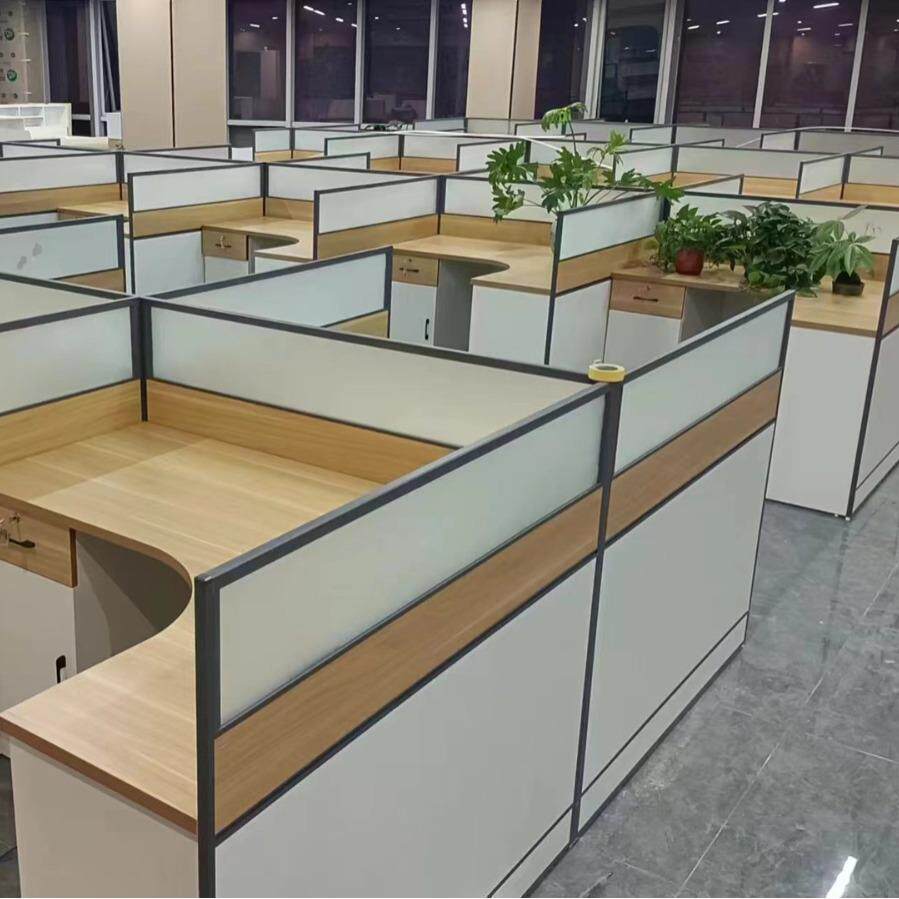屏风组合工位工作桌简约员工职员办公桌L型隔断屏风工作台电脑桌