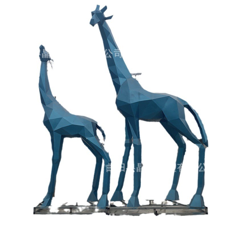 定制不锈钢鲸鱼雕塑几何切面彩绘门头招牌摆件镜面发光编织鲲鹏