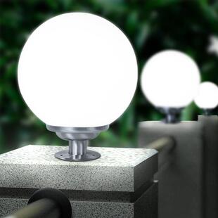 大门柱子柱头灯太阳能圆形灯室外墙灯户外别墅球型庭院防水围墙灯