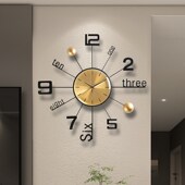 钟表挂钟客厅简约免打孔艺术装 饰餐厅挂墙家用静音创意简约石英钟
