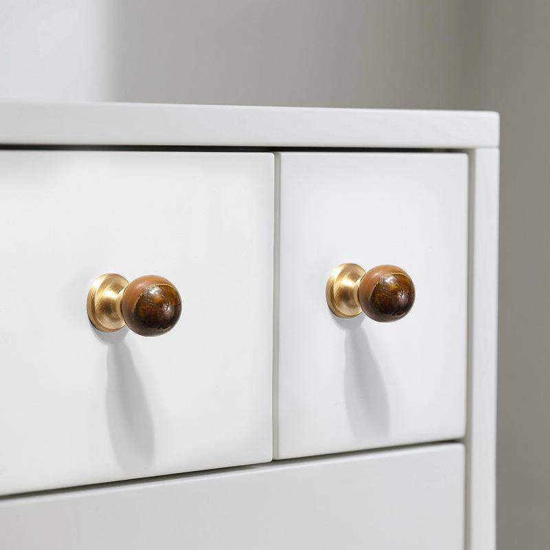 黄铜拉手新中式门把手圆球单孔玛瑙原石柜子抽屉中古风衣柜门手柄,住宅家具,拉手,淘宝优惠券,粉丝福利购,淘宝优惠卷