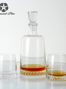 透明水晶威士忌酒壶酒杯套装现代餐厅酒柜软装饰品摆件酒杯