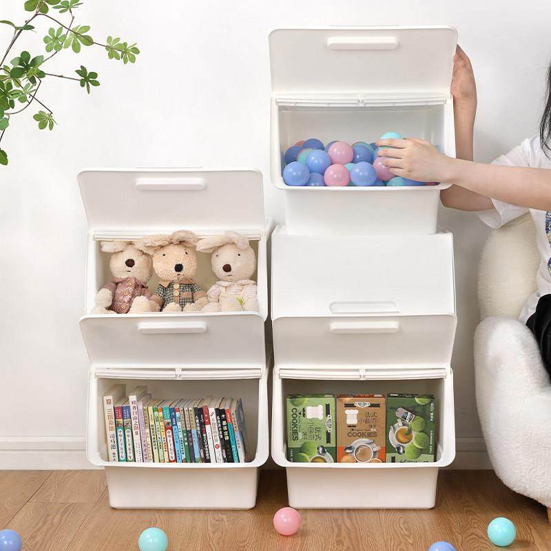 前开式收纳箱塑料大容量儿童房收纳柜玩具家用零食衣物翻盖整理箱,收纳整理,收纳箱,淘宝优惠券,粉丝福利购,淘宝优惠卷