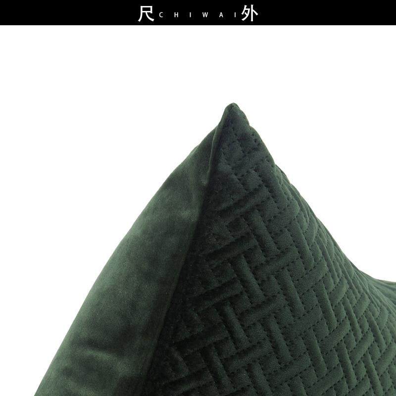 现代简约轻奢高档深绿色衍棉床上抱枕样板间房客厅沙发高档靠垫套,居家布艺,靠垫/抱枕,淘宝优惠券,粉丝福利购,淘宝优惠卷