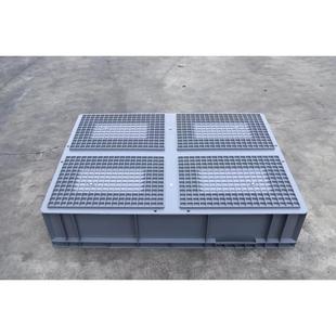 8616塑料周转箱灰色中转箱子物流转运箱收纳胶箱筐800×600×170