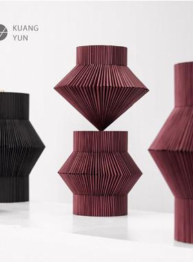 现代简约手工折纸几何摆件轻奢家居样板房展厅桌面艺术装饰品软装