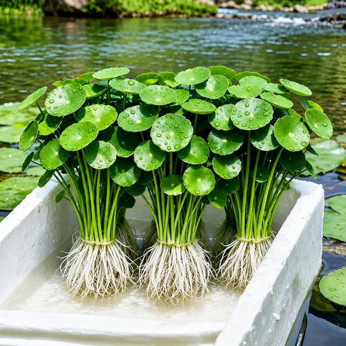 大叶铜钱草水培室内好养鱼缸水草