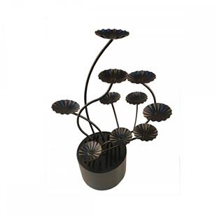 酒店会所酒吧创意中式干冰花架铁艺荔枝虾球摆盘冷菜装饰组合餐具