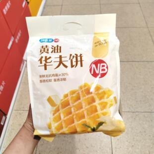 盒马代购 烘烤糕点醇香松软早餐点心 黄油华夫饼干原味330g独立包装
