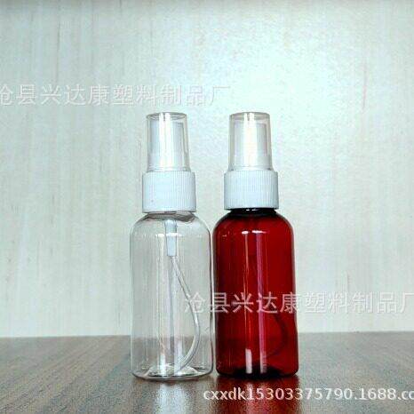 现货加厚5t0ml喷 雾 化妆品分装PEG塑料 喷pe透明喷雾