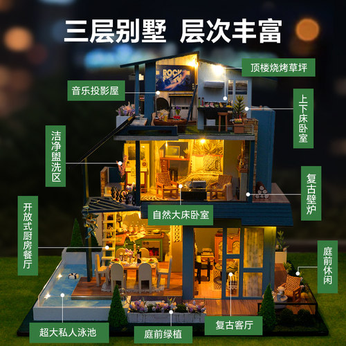 天予小镇diy小屋手工拼装模型