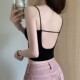 2025新款 带胸垫一体杯美背吊带背心女设计感显瘦辣妹百搭无袖 上衣