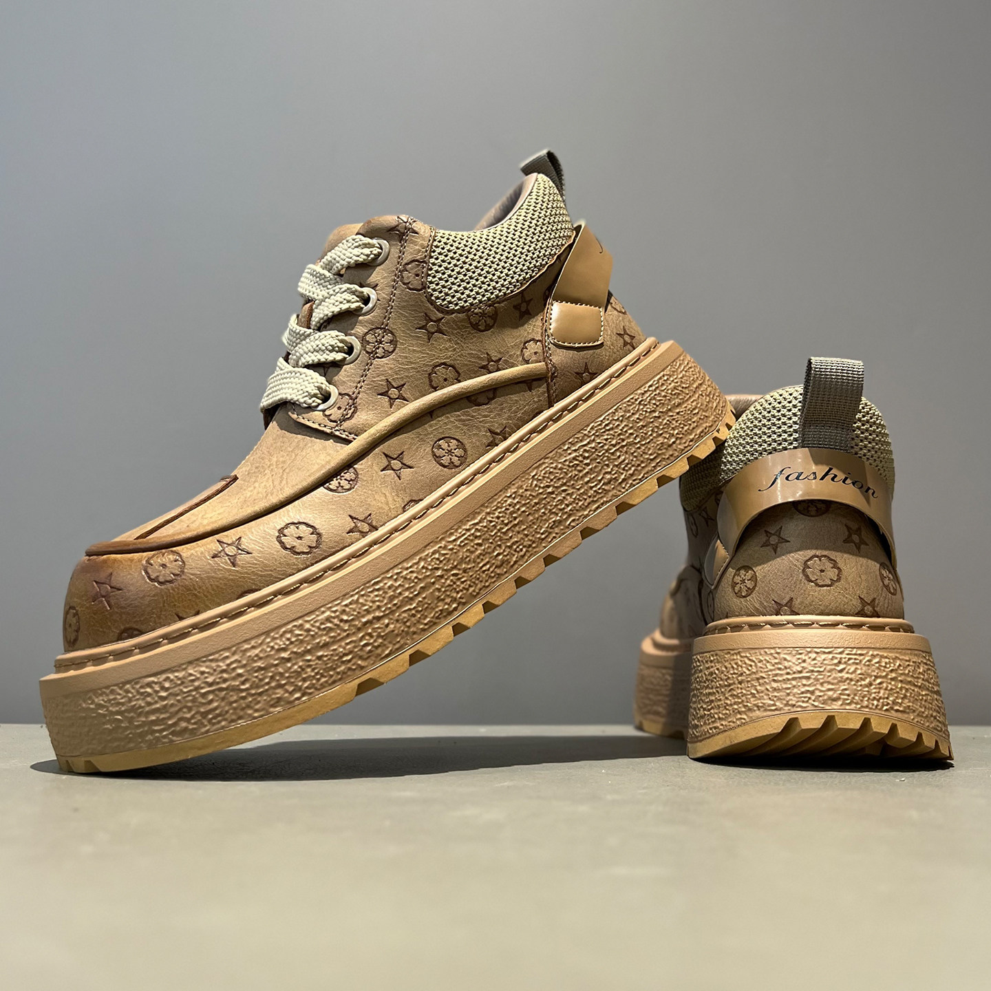 复古印花马丁靴男鞋2025秋冬加绒保暖男板鞋厚底防滑运动休闲棉鞋