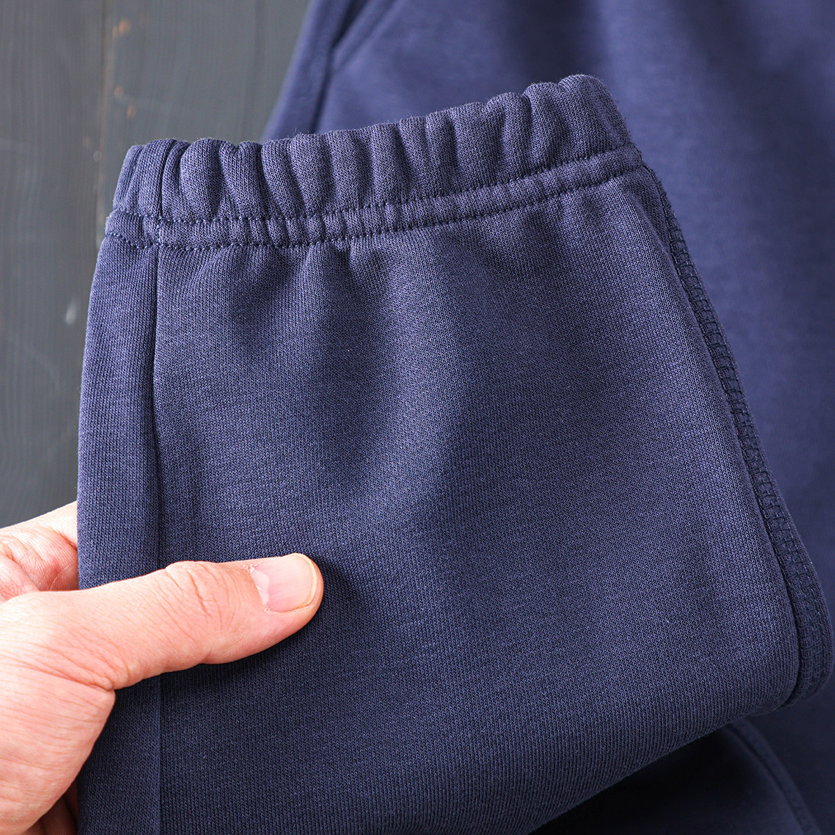 2025春双股双纱洗水柔软耐磨九分裤 藏蓝色毛线圈松紧腰束脚卫裤,男装,卫裤,淘宝优惠券,粉丝福利购,淘宝优惠卷