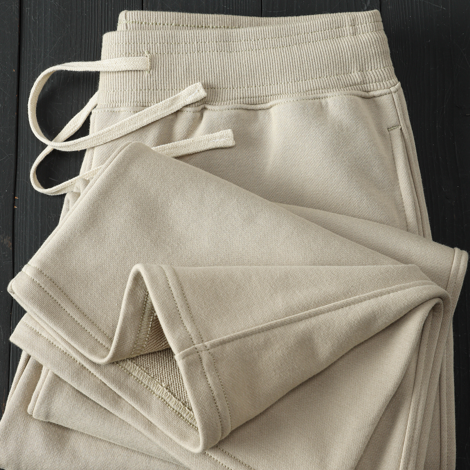 春秋科技锁温水洗柔软阔腿九分裤