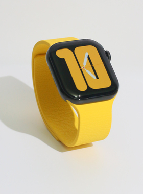 适用苹果手表applewatchs10/9通用磁吸表带高级感荔枝纹硅胶表带